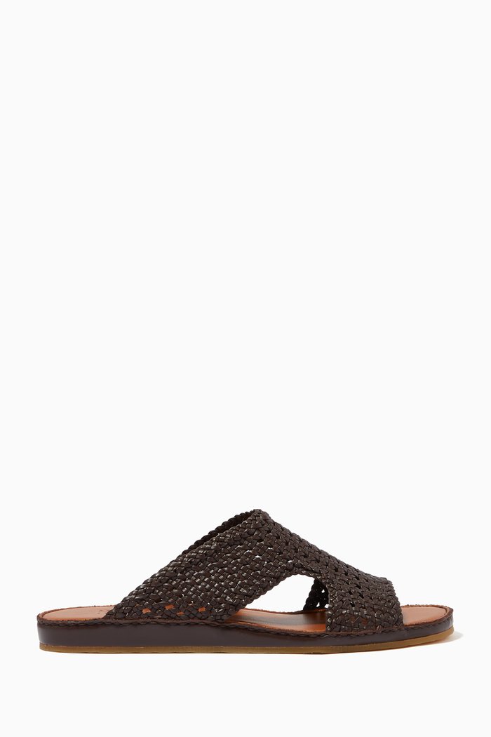 

Western Arca Persiena Sandals in Softcalf, Brown