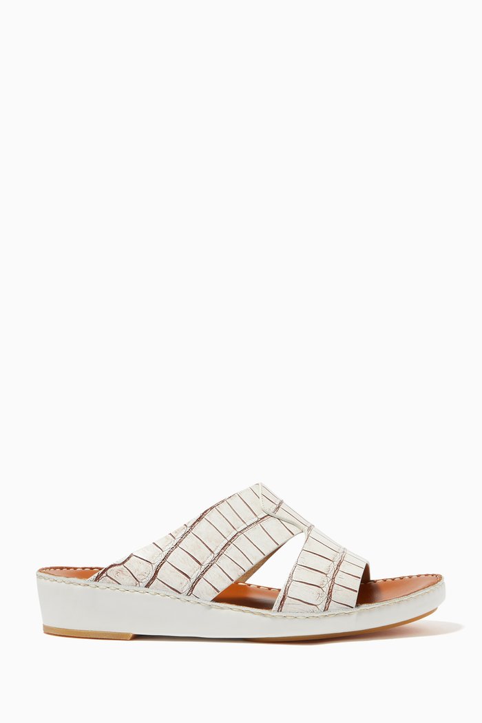 

Peninsula Limited Edition Sandals in Alligator Skin, Neutral