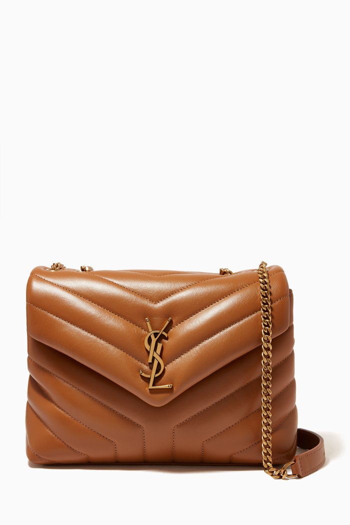 

Small Loulou Bag in "Y" Matelassé Leather, Neutral