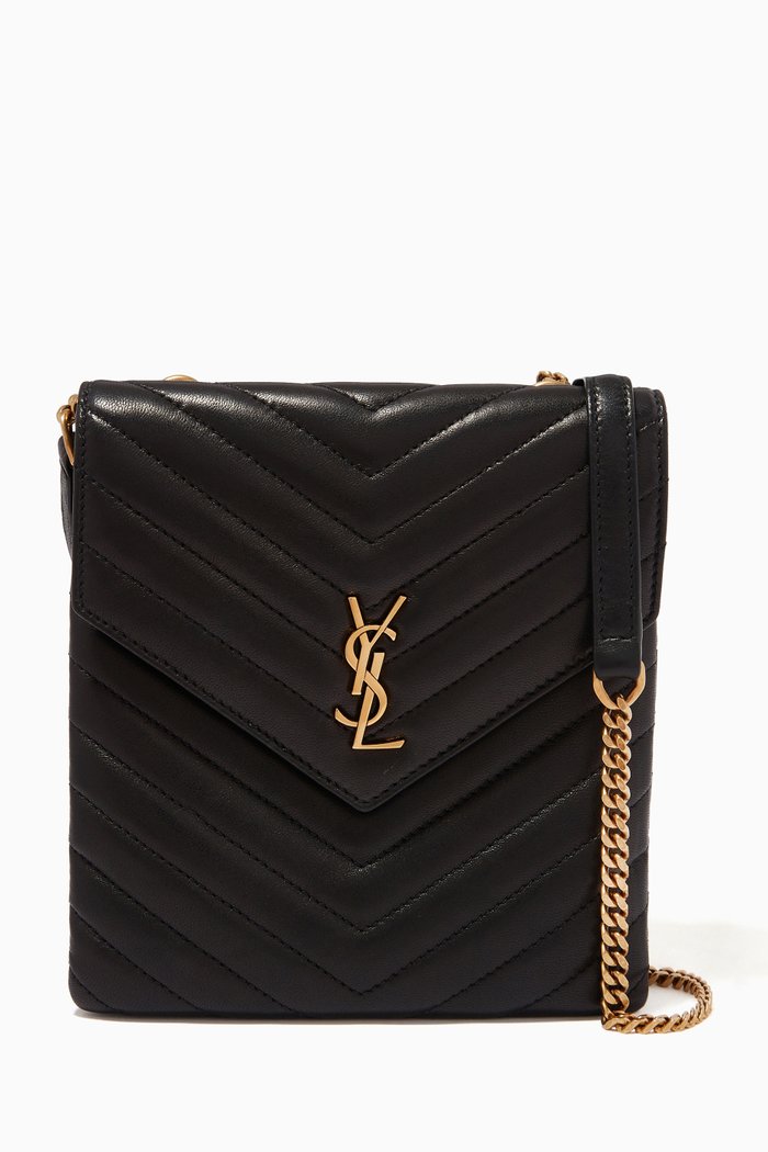 

Double Flap Bag in Quilted Lambskin, Black