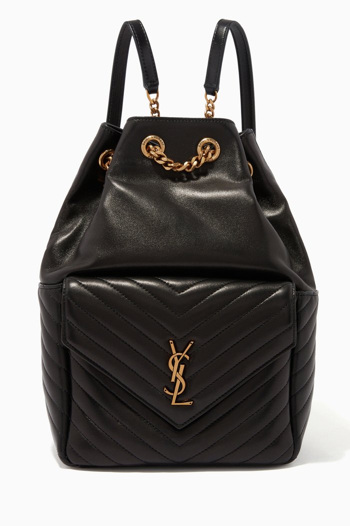 Backpack in Lambskin, Black