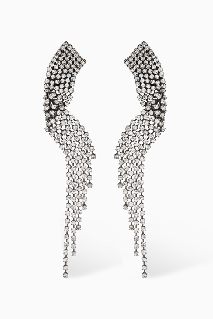 

Crystal Twist Earrings in Metal, Silver