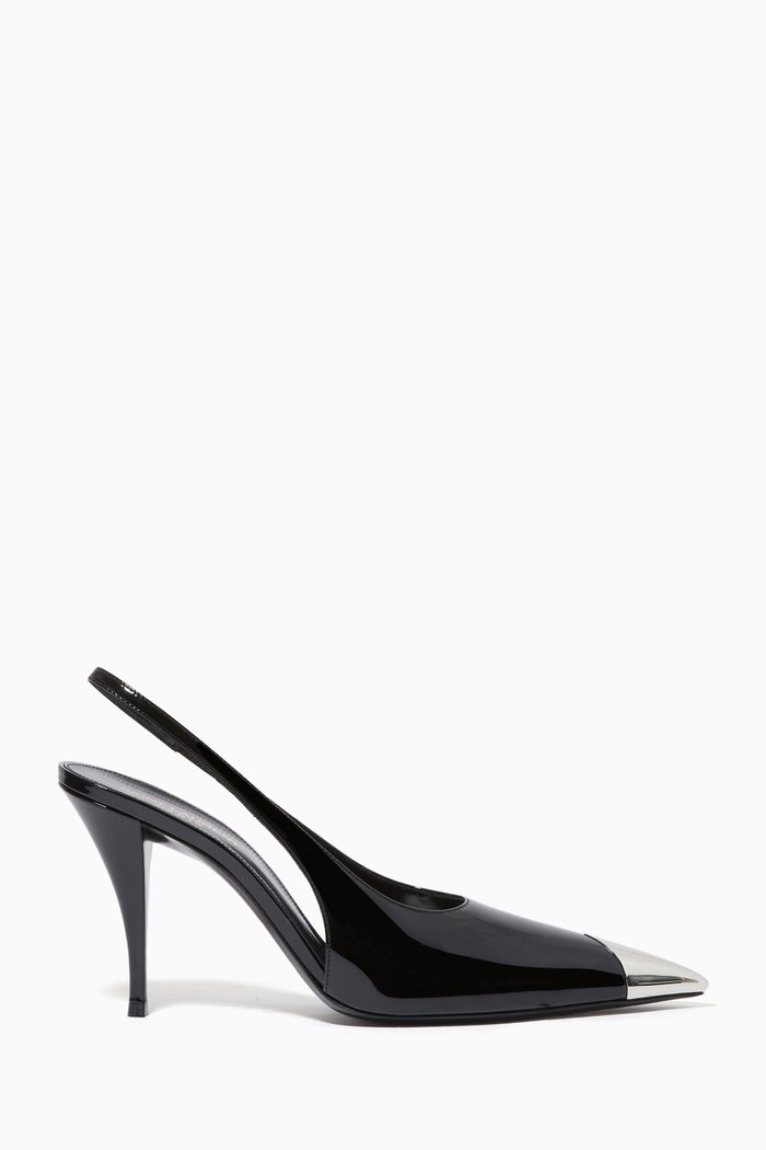 

Vesper Slingback Pumps in Patent Leather, Black