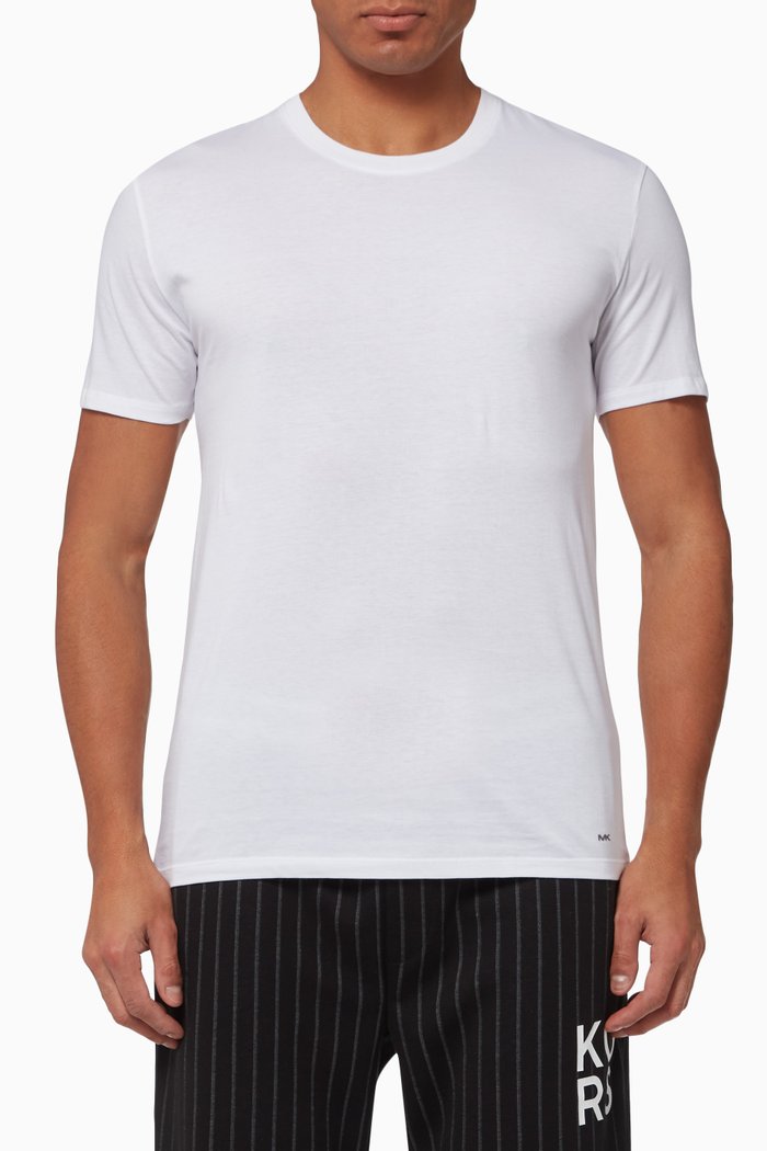 

Crew Neck T-Shirt, Set of 3, White
