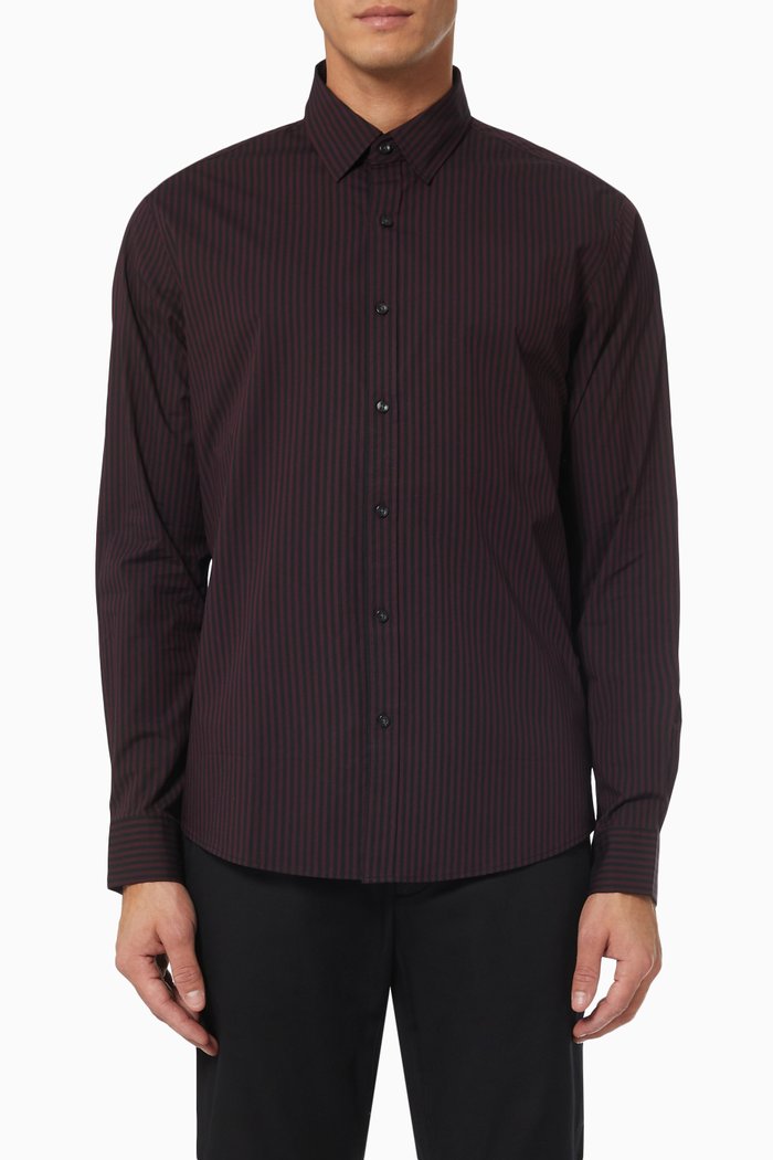 

Stripe Shirt in Cotton, Brown