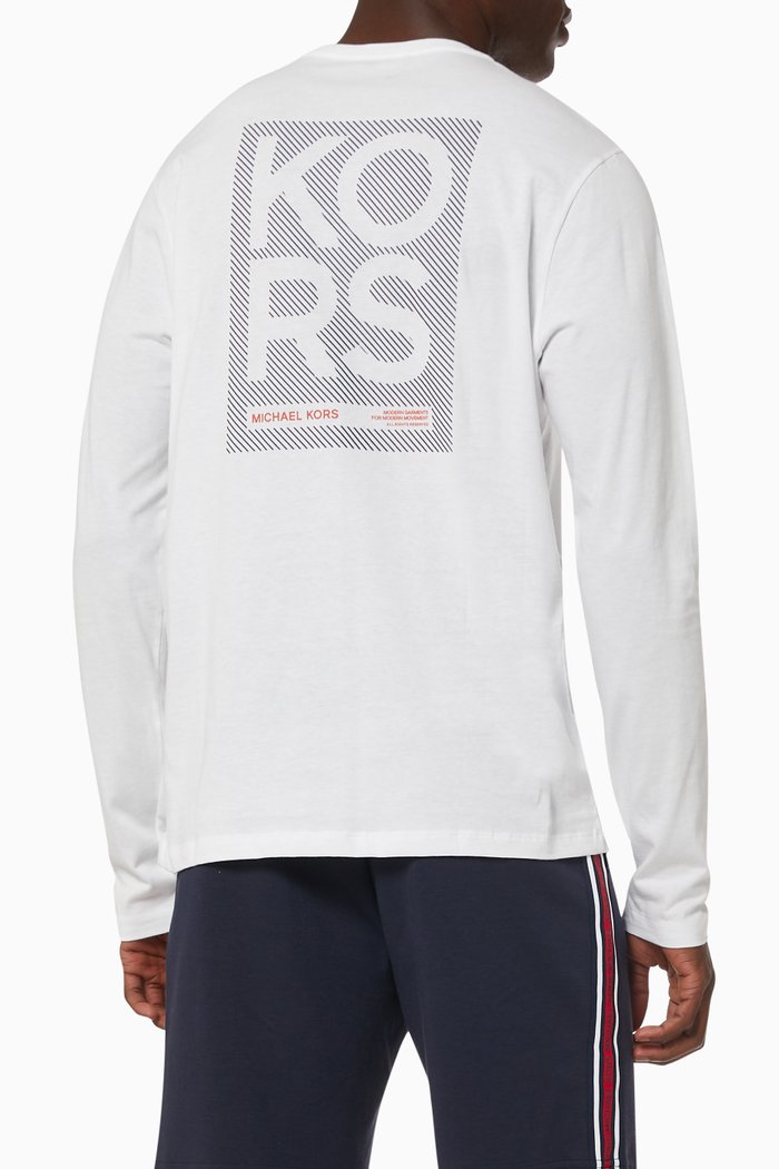 Stack Logo T-shirt in Cotton Jersey, White