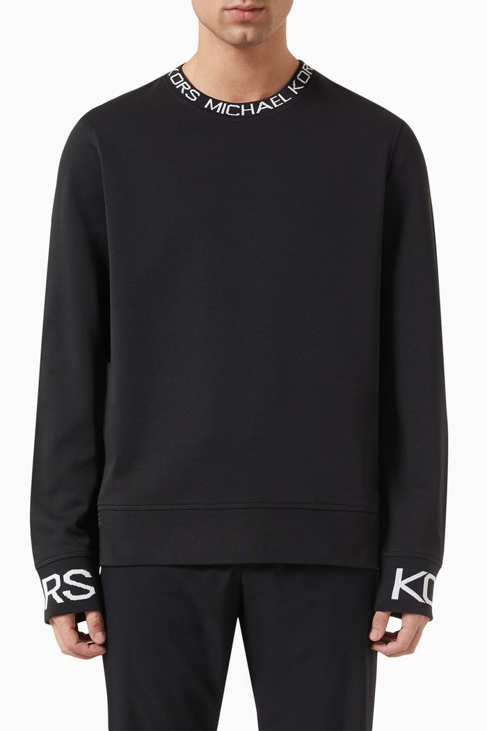 

Logo Sweatshirt in Cotton Blend, Black