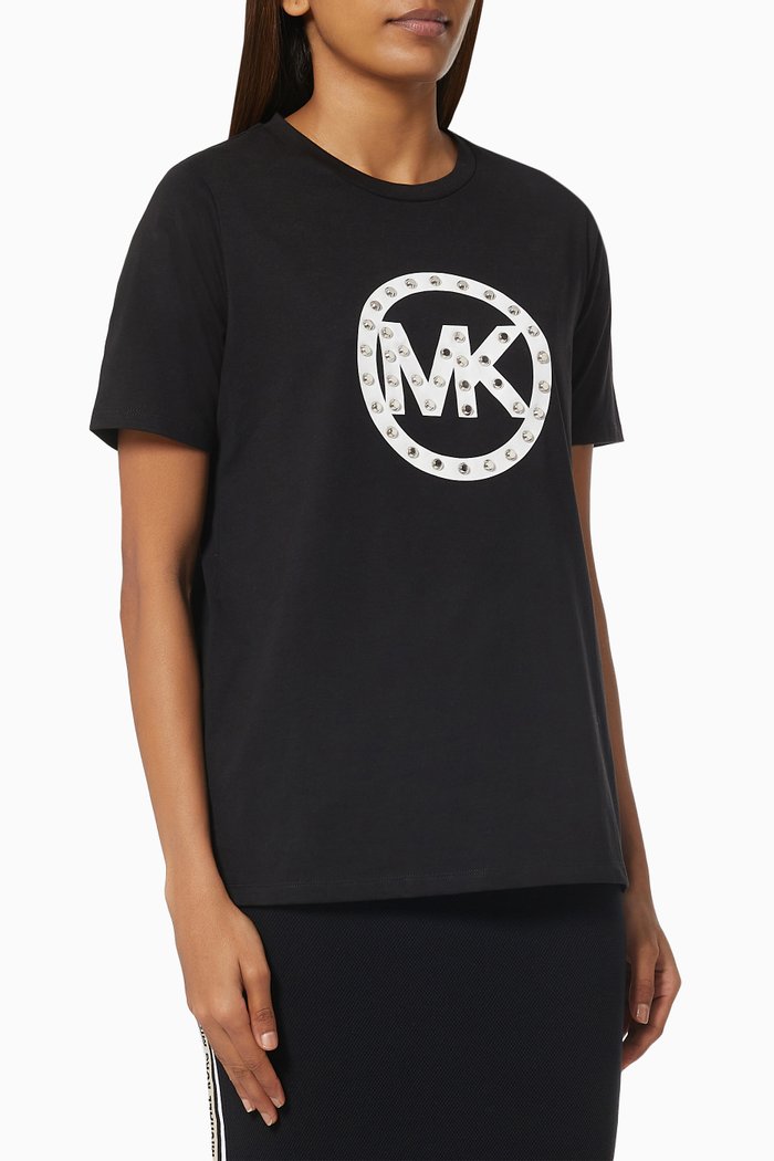 

Stud Logo T-Shirt in Organic Cotton, Black