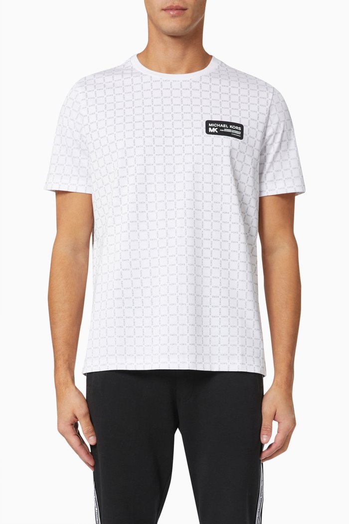 

Logo Grid T-Shirt in Cotton, White