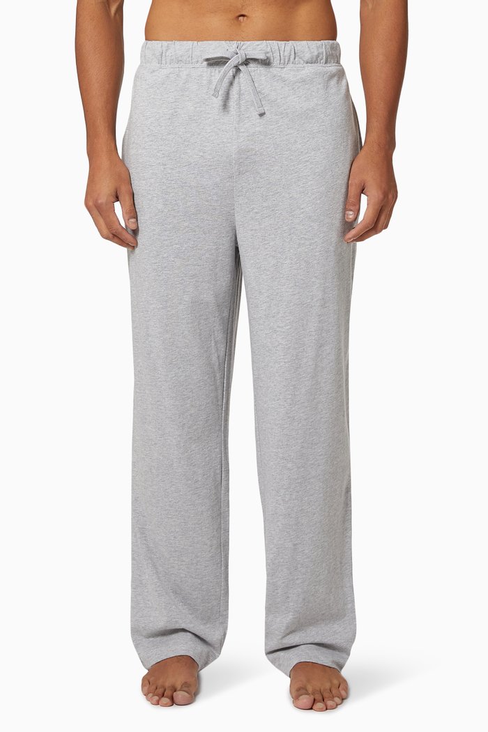 

Pyjama Bottoms in Peached Jersey, Grey