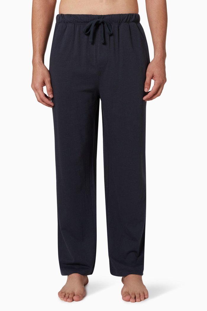 

Peached Pants in Cotton Jersey, Blue