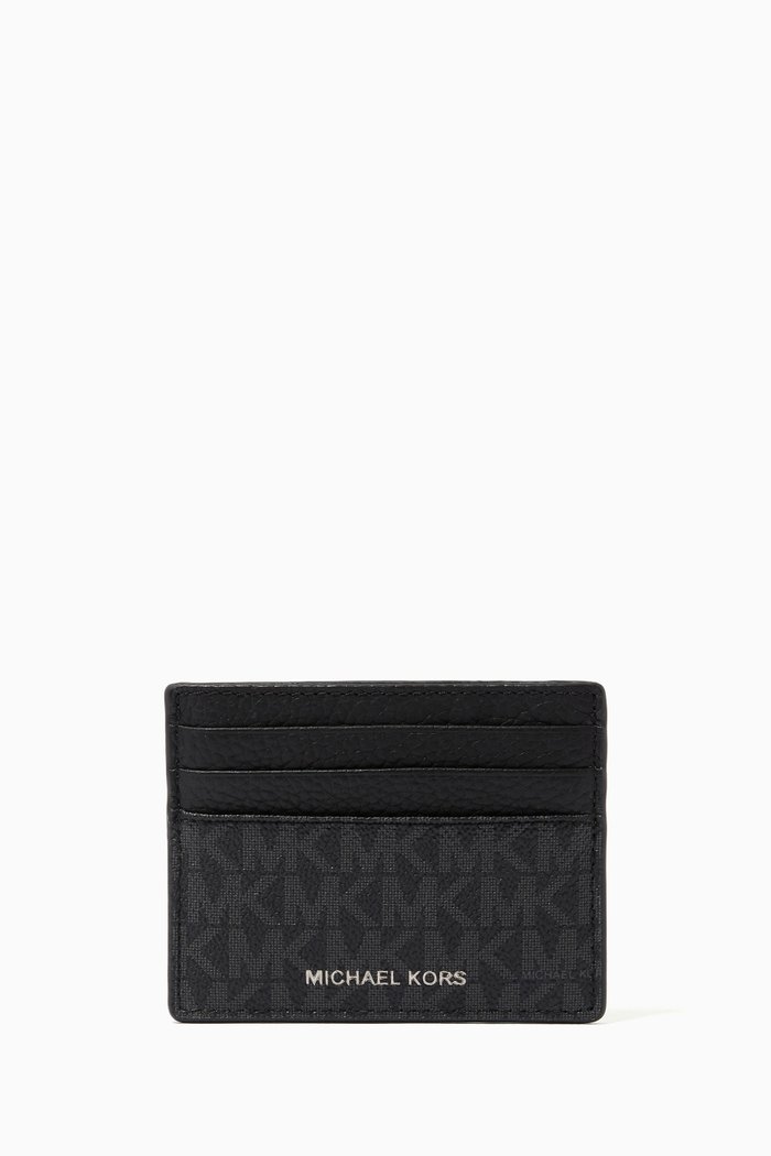 

Hudson Card Case in Logo Canvas & Leather, Multicolour