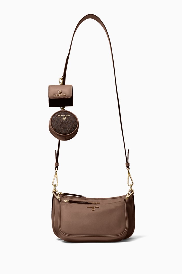 

Medium Jet Set Crossbody Bag in Nylon Gabardine, Neutral