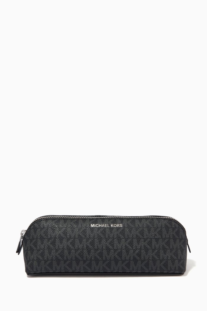 

Pencil Pouch in Logo Canvas, Black
