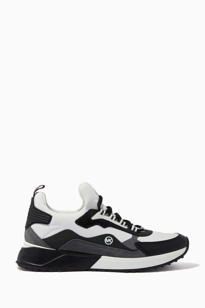 

Theo Sport Sneakers in Scuba & Mixed Leather, White