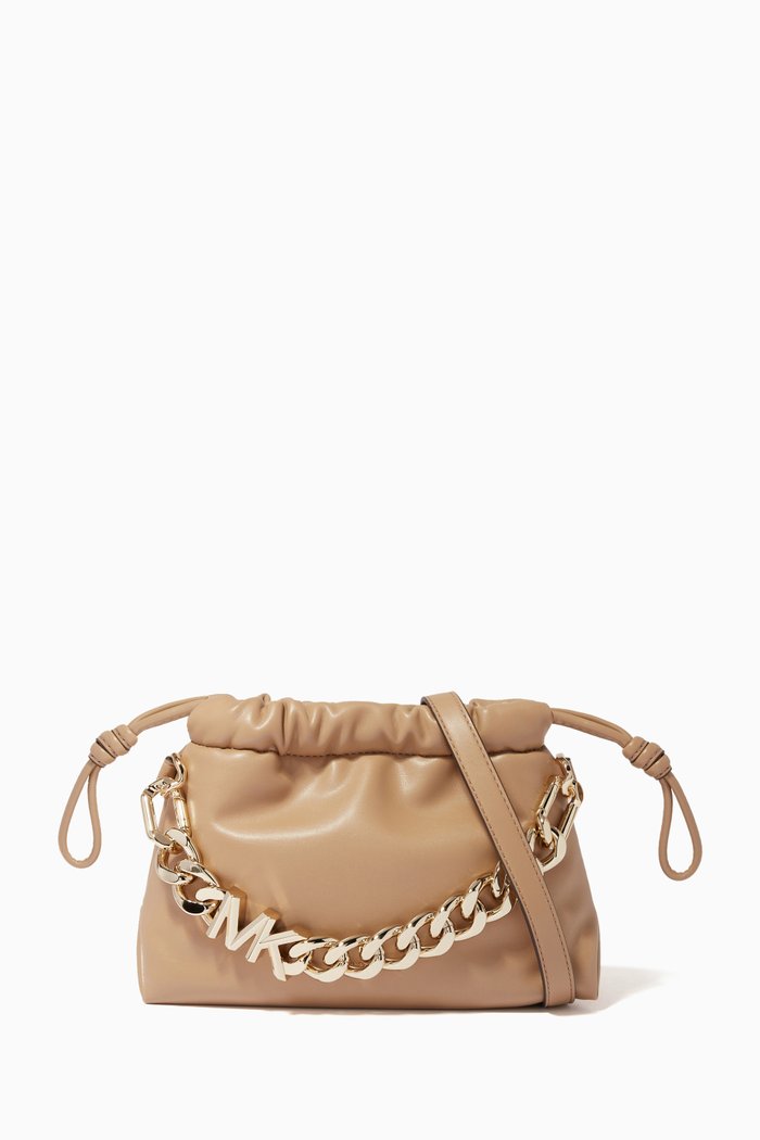 

Extra Small Lina Crossbody Bag in Faux Leather, Brown