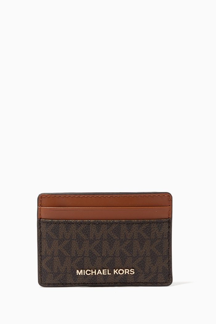 

Card Holder in Logo Canvas, Brown