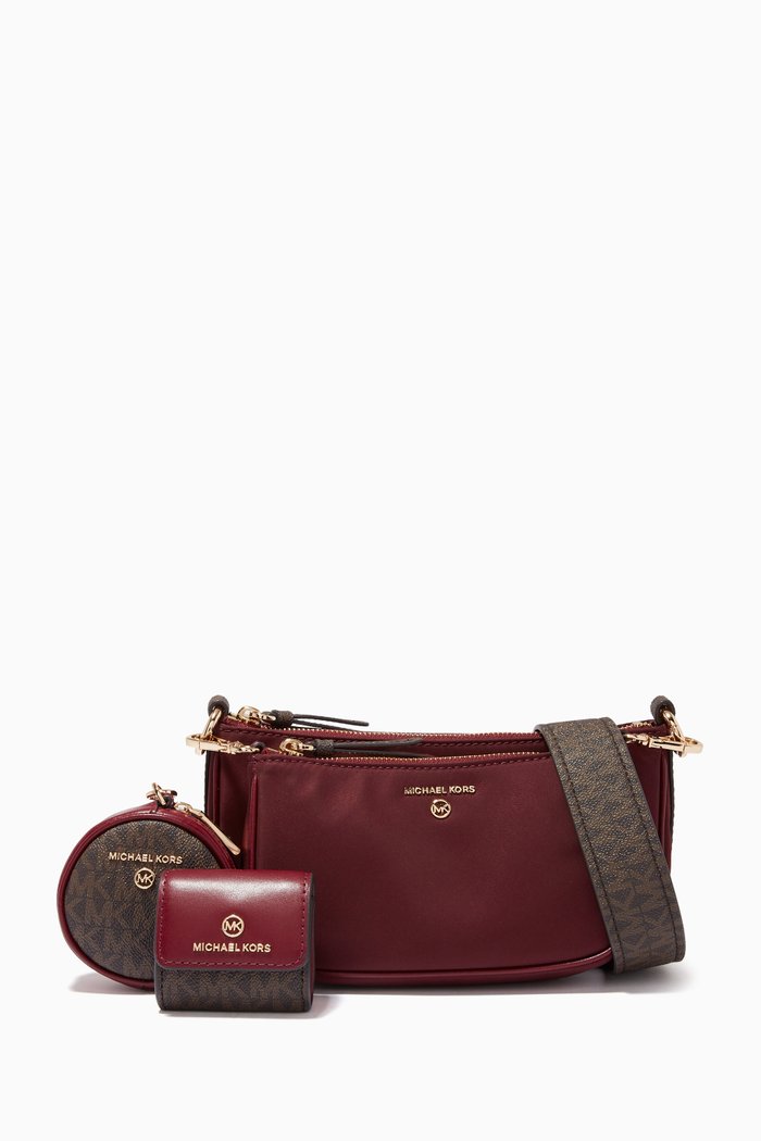 

Medium Jet Set Crossbody Bag in Nylon Gabardine, Red