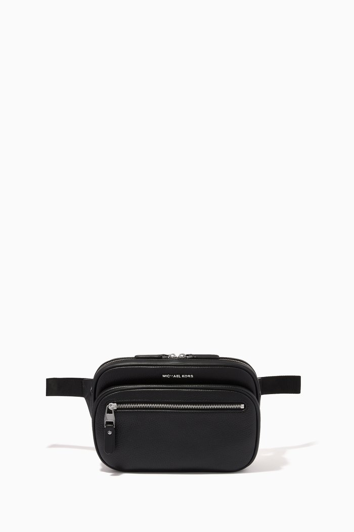 

Commuter Belt Bag in Leather, Black