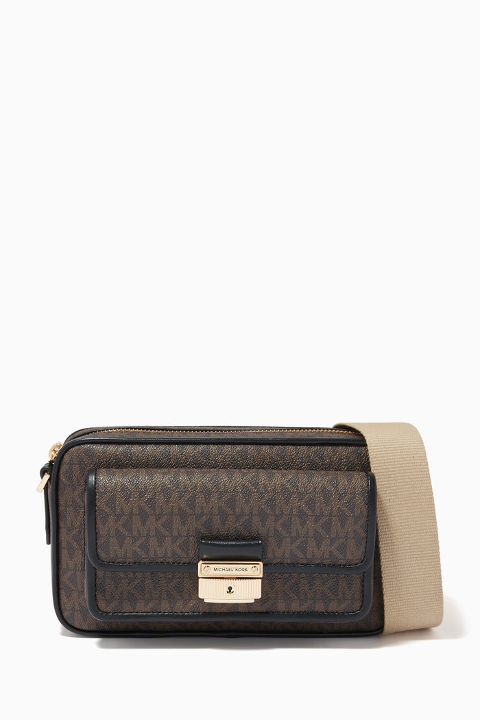 

Bradshaw Medium Camera Bag in Logo Canvas, Brown