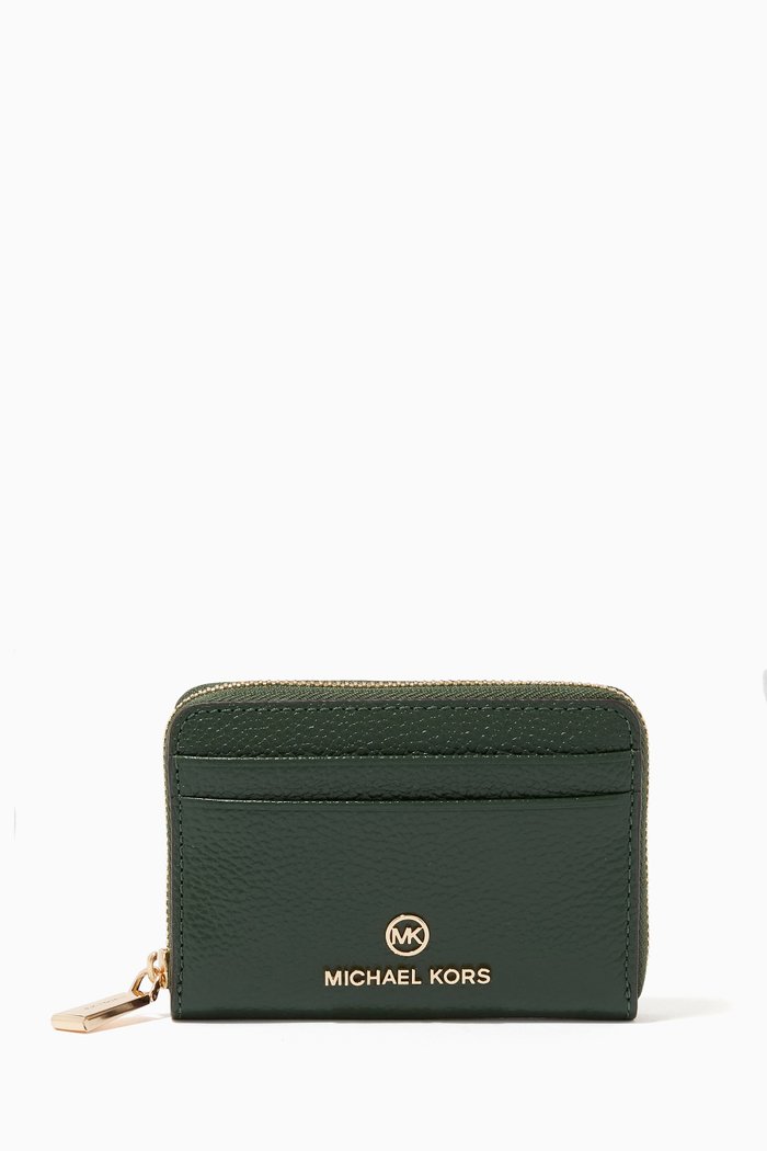 

Small Jet Set Wallet in Leather, Green