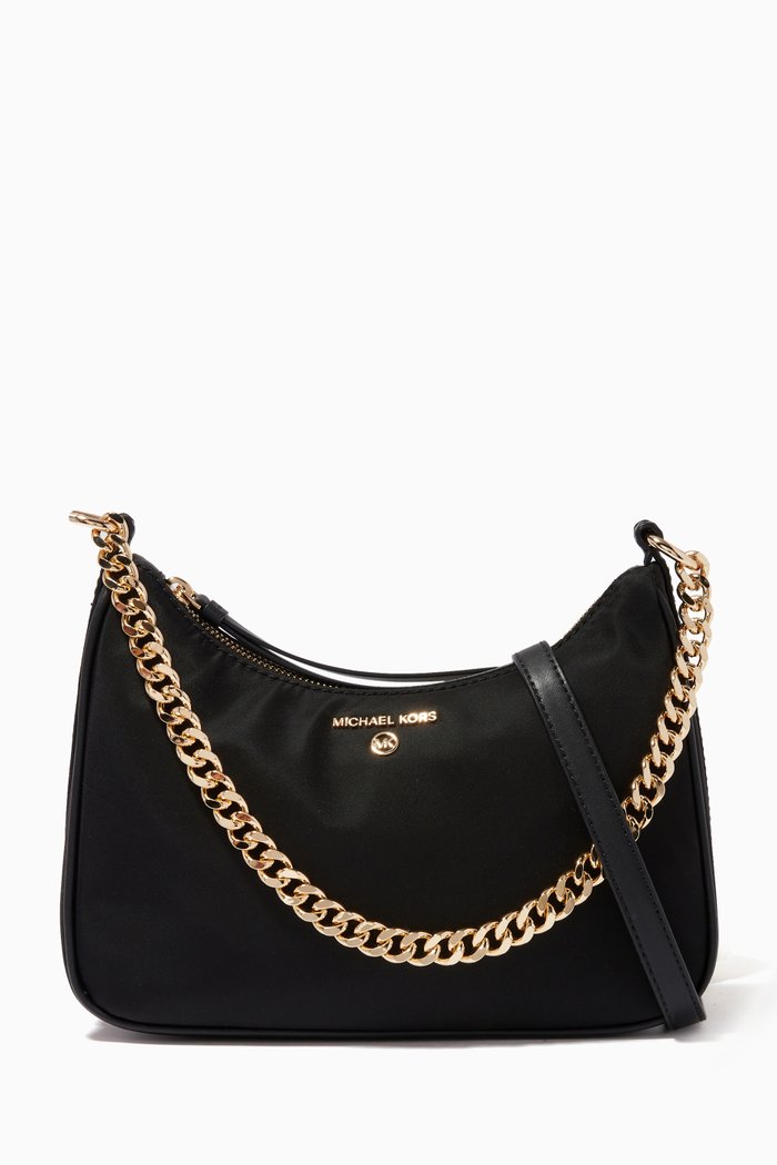 

Medium Jet Set Crossbody Bag in Nylon Gabardine, Black