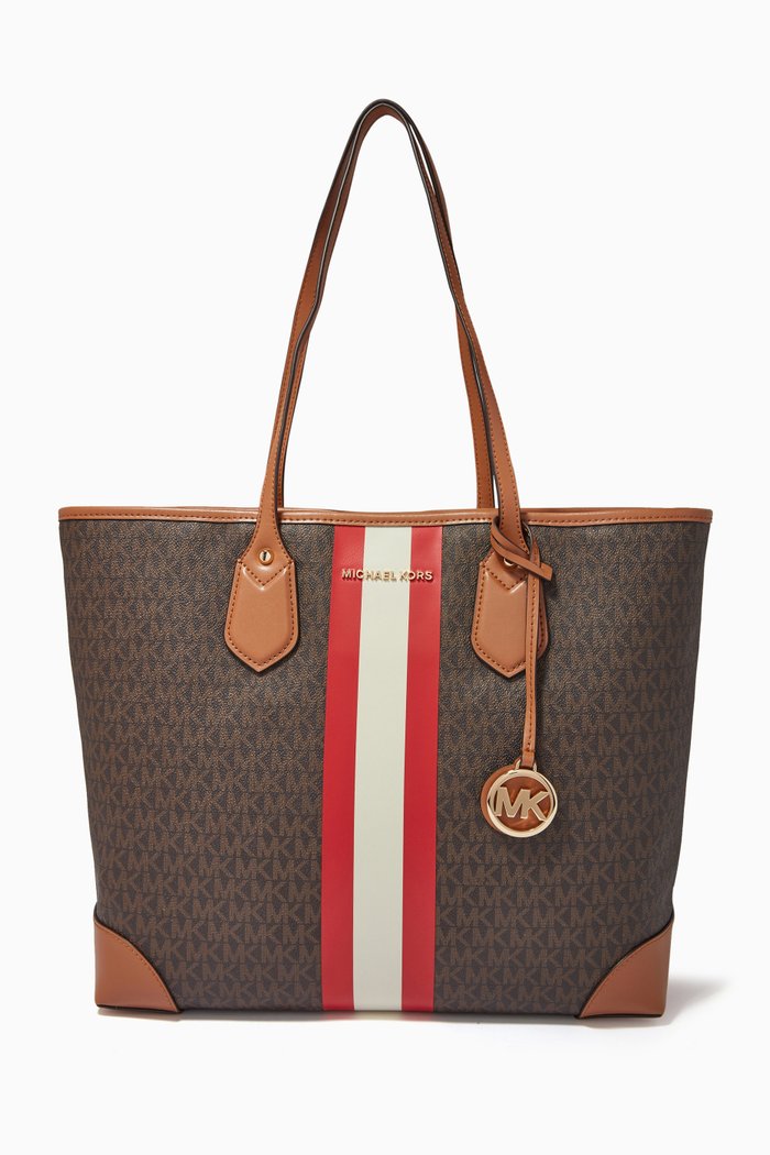 

Large Eva Tote Bag in Logo Canvas, Red