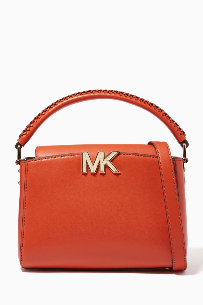 

Small Karlie Crossbody Bag in Leather, Orange