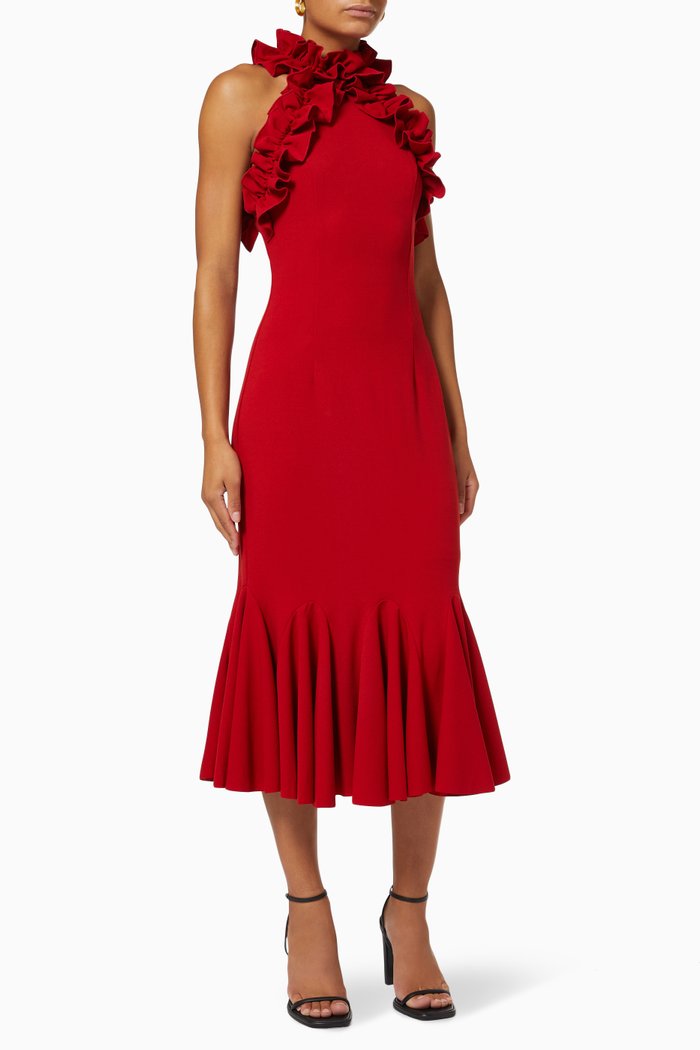 

Composure Dress in Stretch Crêpe, Red