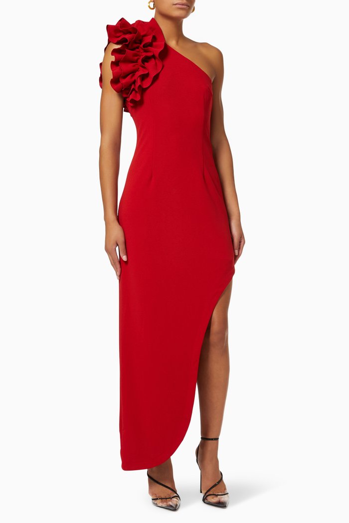 

Womanism Dress in Stretch Crêpe, Red