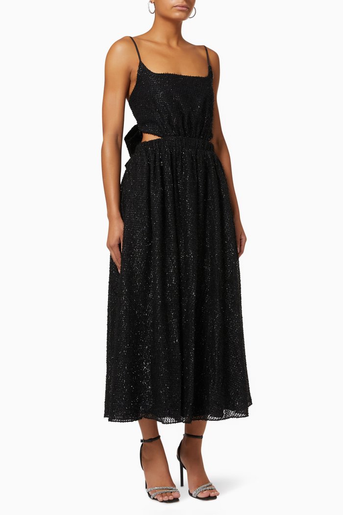 

Nerida Dress in Lurex Knit, Black