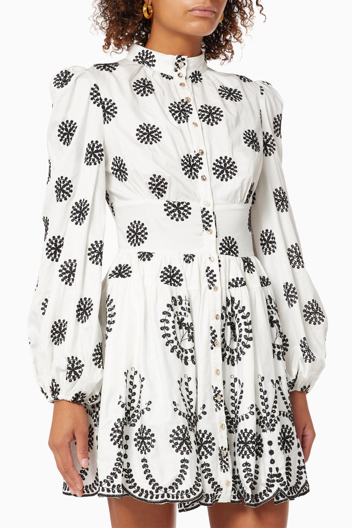 

Harbour Dress in Cotton, White