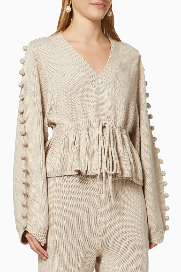 

Emma Top in Cotton Cashmere Knit, Brown