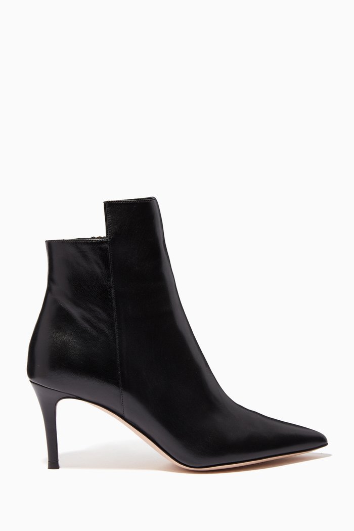 

Low Ankle Boots in Leather, Black