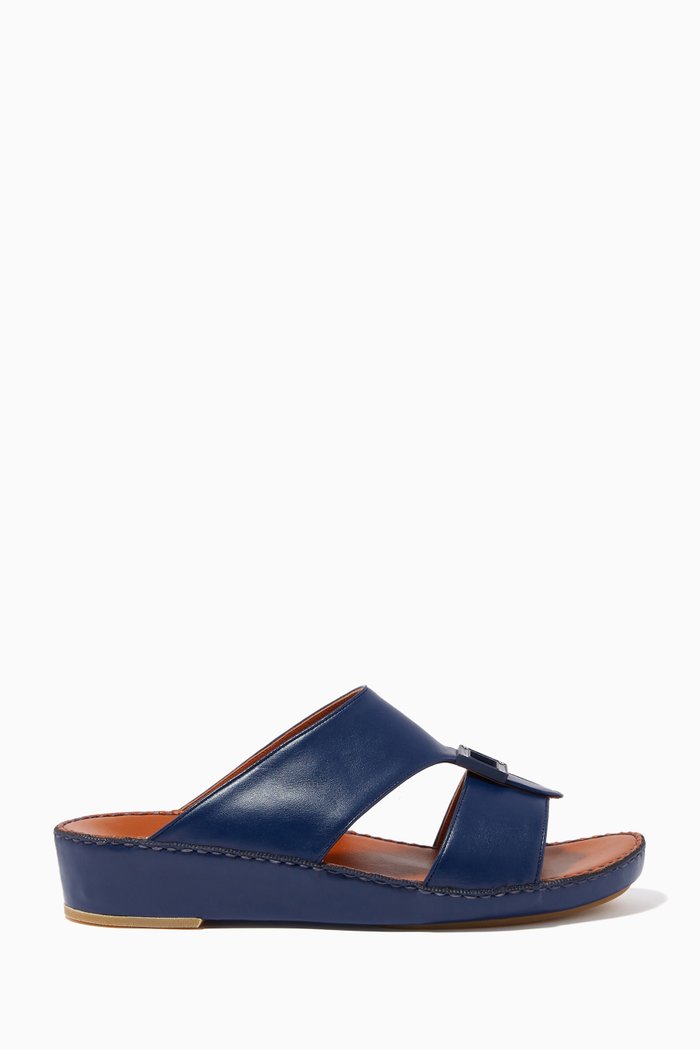 

Quadratura LB Sandals in Smooth Softcalf, Blue