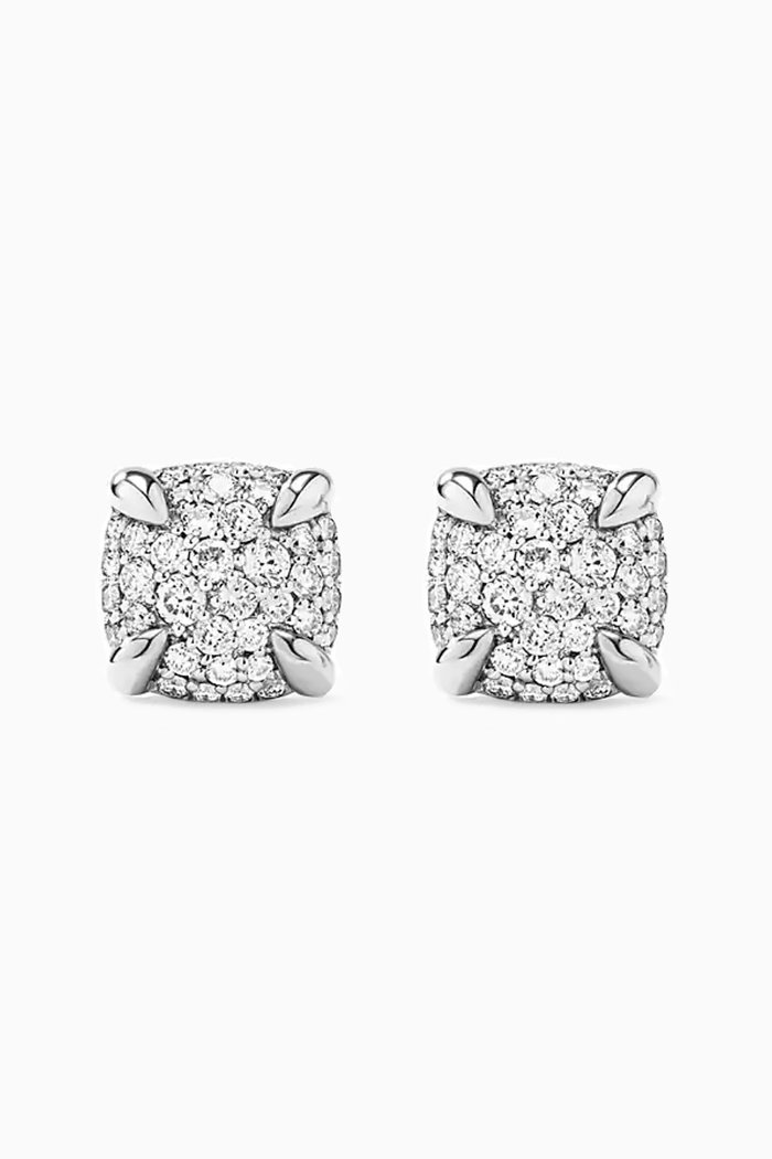 

Petite Châtelaine® Full Pavé Diamonds Stud Earrings in Sterling Silver