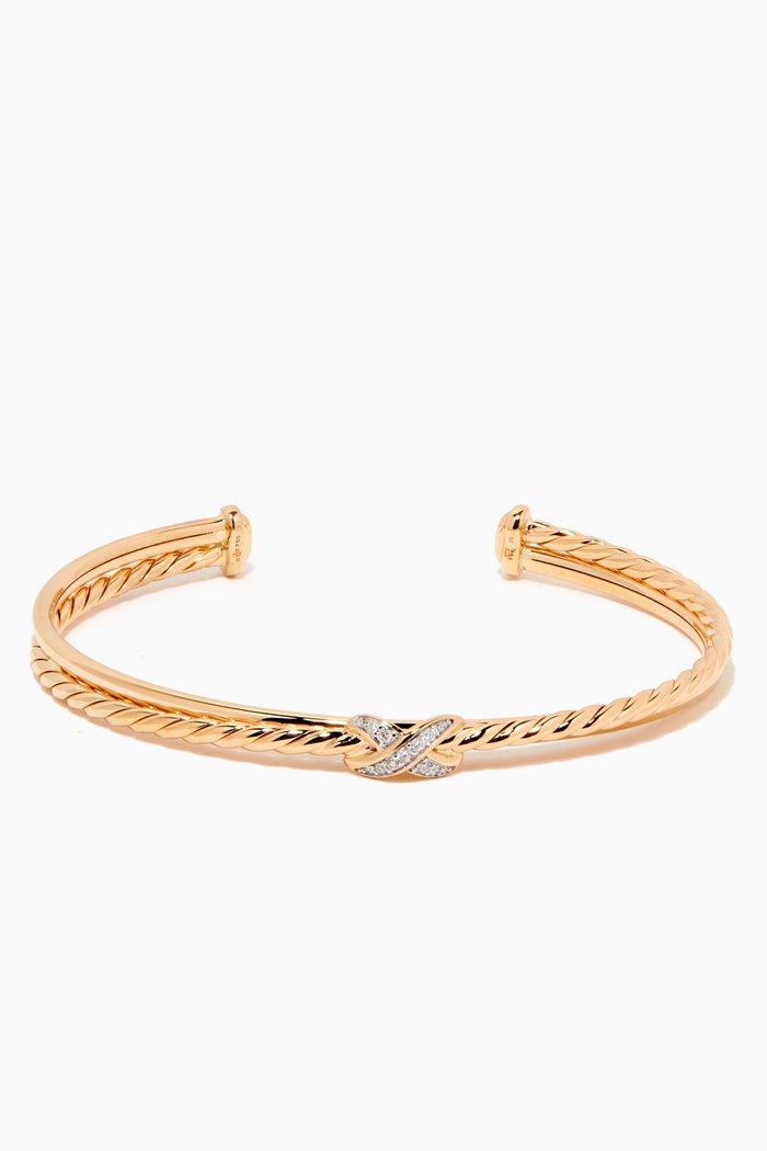 

Petite X Diamond Bracelet in 18kt Yellow Gold