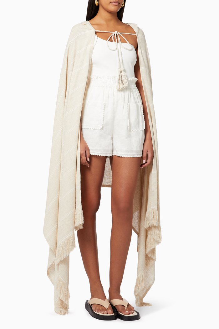 

Coco Cape in Viscose Linen Blend, Neutral