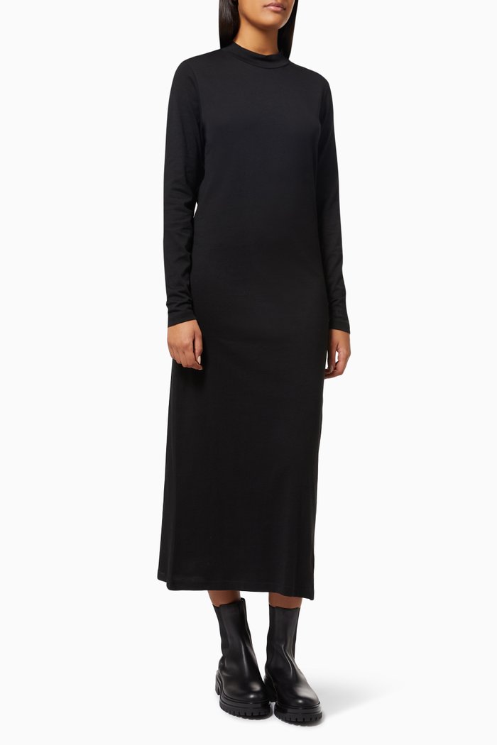 

Mary T-shirt Dress in Cotton Jersey, Black