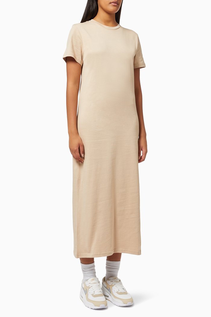Natalie T-shirt Dress in Cotton Jersey, Neutral