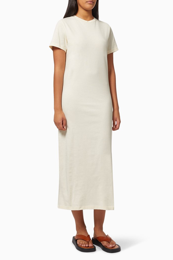 

Natalie T-shirt Dress in Cotton Jersey, White