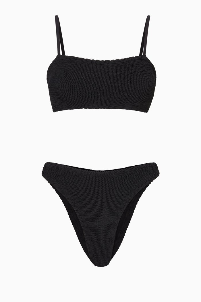 

Gigi Bikini Set in Stretch Nylon, Black
