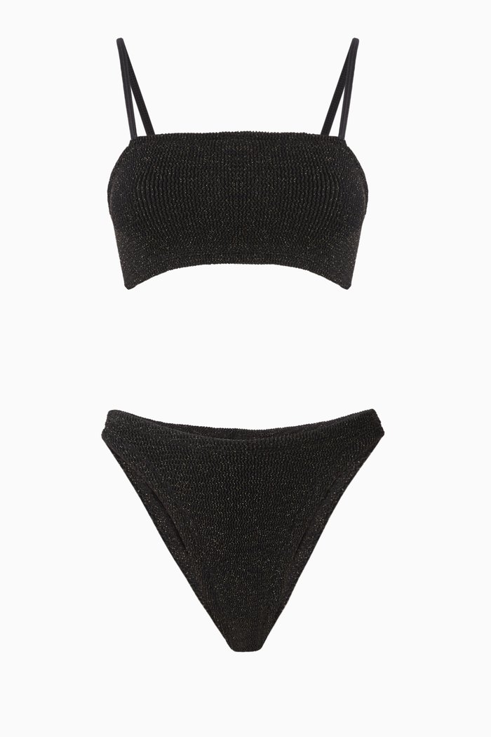 

Gigi Bikini Set in Stretch Nylon, Black