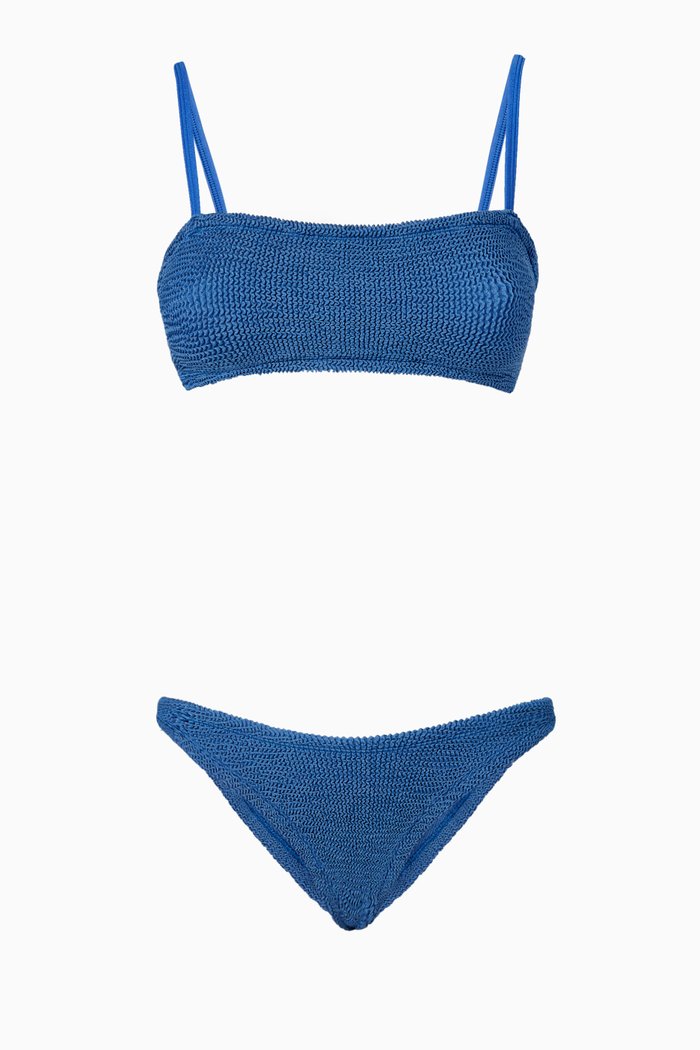 

Gigi Bikini Set in Stretch Nylon, Blue