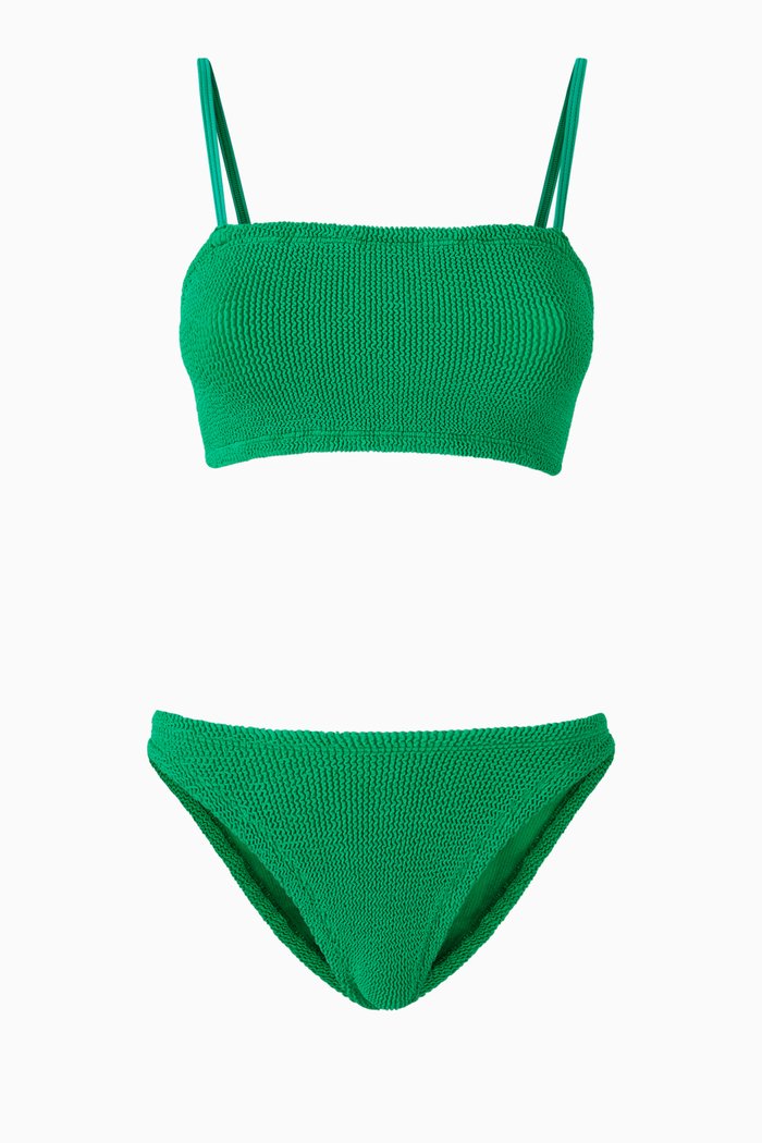 

Gigi Bikini Set in Stretch Nylon, Green