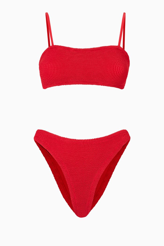 

Gigi Bikini Set in Stretch Nylon, Red