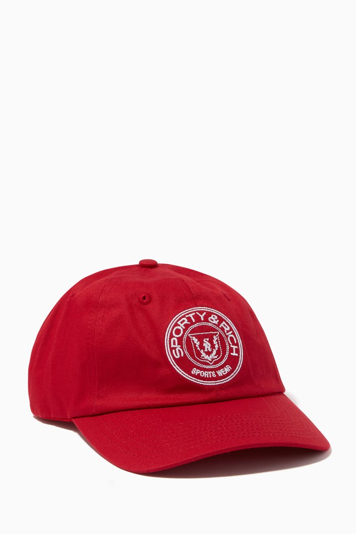 

Monaco Cap in Cotton, Red
