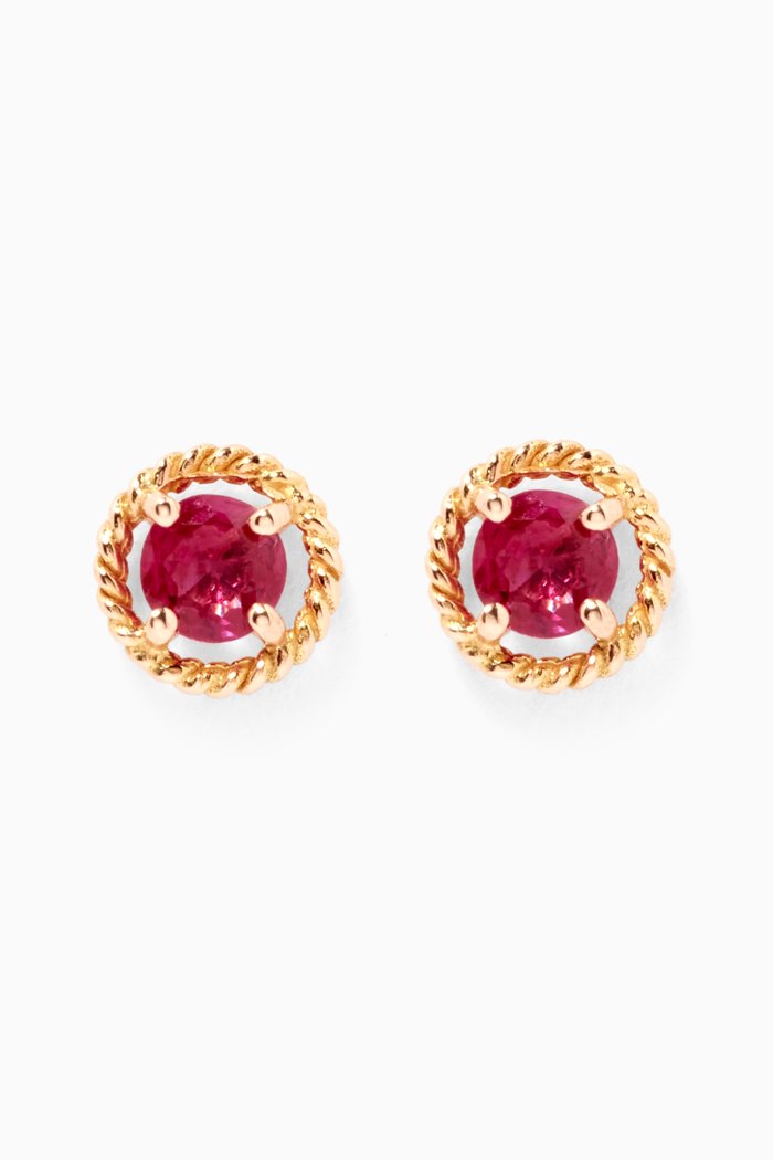 

Salasil Ruby Earrings in 18kt Rose Gold