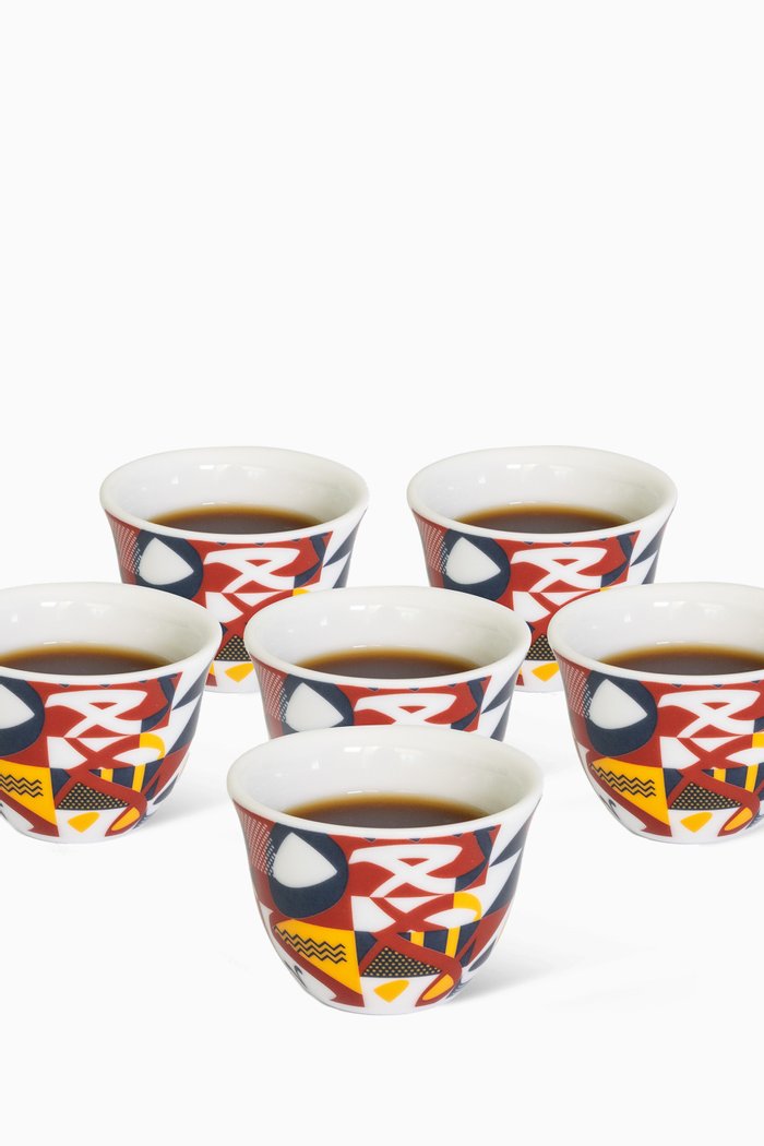 

Arabic Coffee Cup Set of 6, Multicolour