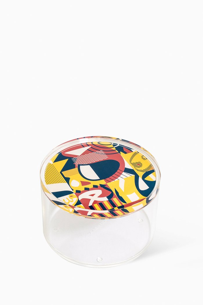 

Abstract Regular Round Container, Multicolour